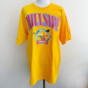 Hey Arnold T-Shirt Mens XL Graphic Tee Gerald Nickelodeon Hillside Yellow Red